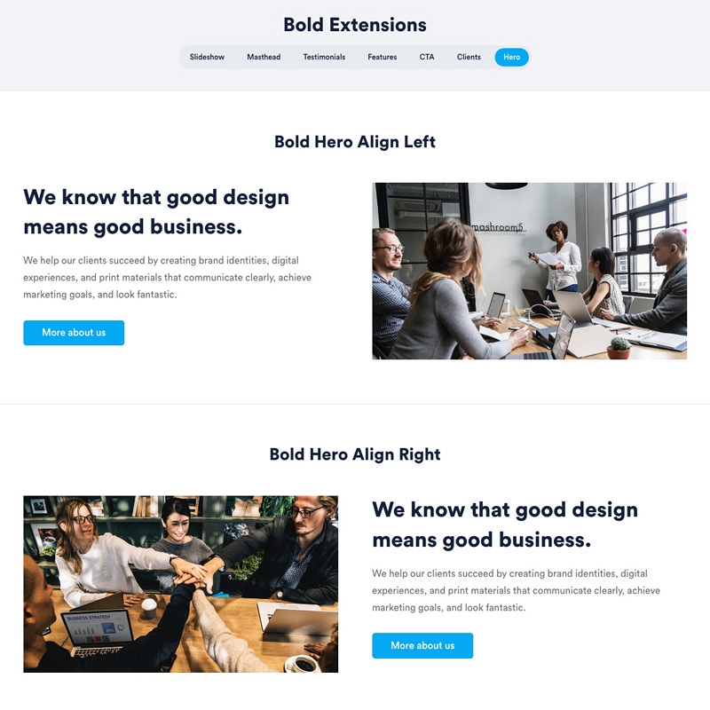 Bold Hero - Joomla Extension