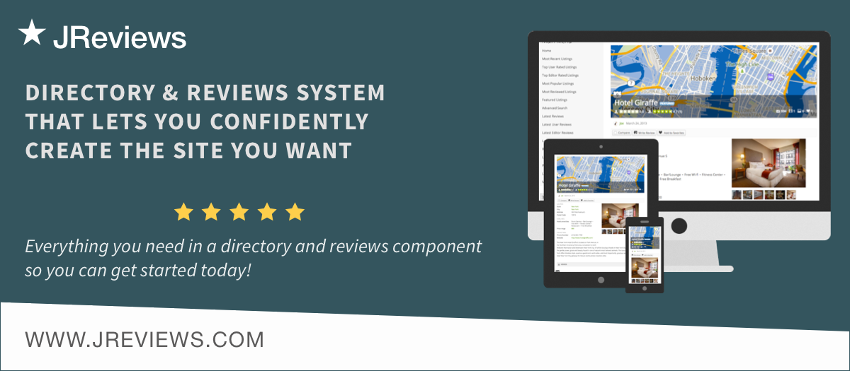 JReviews UserProfiles Add-On - Joomla Extension