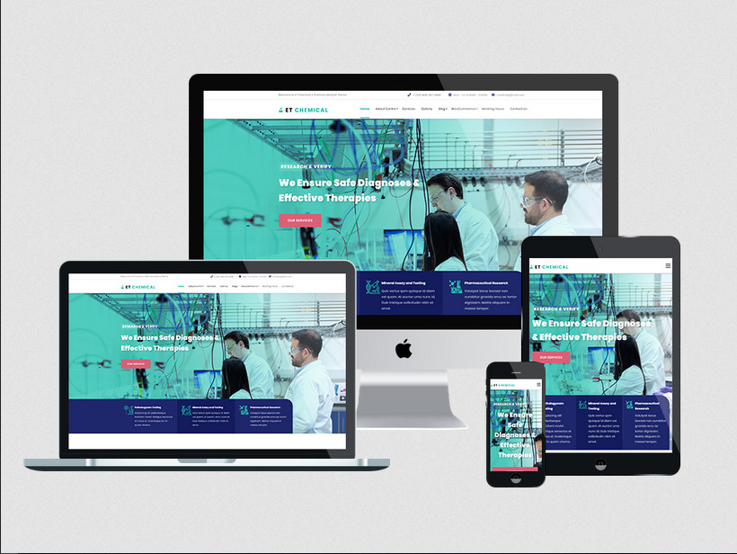 Enginetemplates Chemical - Professional Chemical Company Joomla Templates
