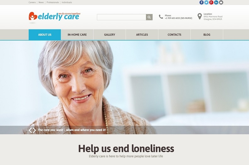 Template Monster Elderly Care - Joomla Templates