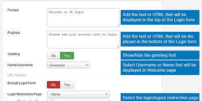 JA Login Module - Joomla Extension