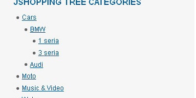 JoomShopping Modules Category Tree Menu - Joomla Extension