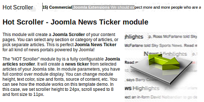 Hot Scroller Joomla Extension