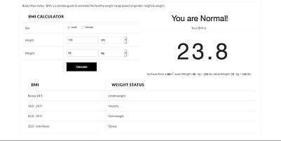 OL BMI Calculator - Joomla Extension