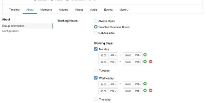 Group Operations Hours - Joomla Extension