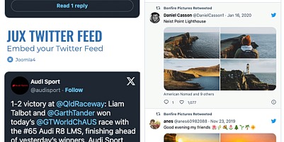 Jux Twitter Feed Joomla Extension