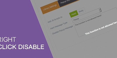 Right Click Disable Plugin - Joomla Extension