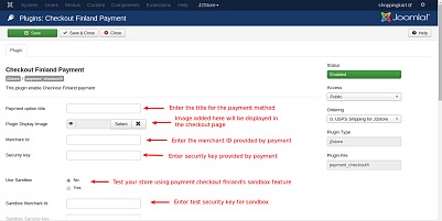 J2Store Payment Checkout.fi - Joomla Extension