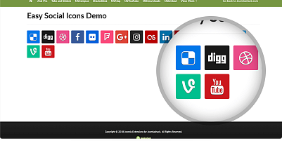Easy Social Icons Joomla Extension